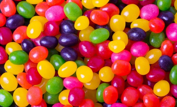 Assortment of Jelly Beans for background